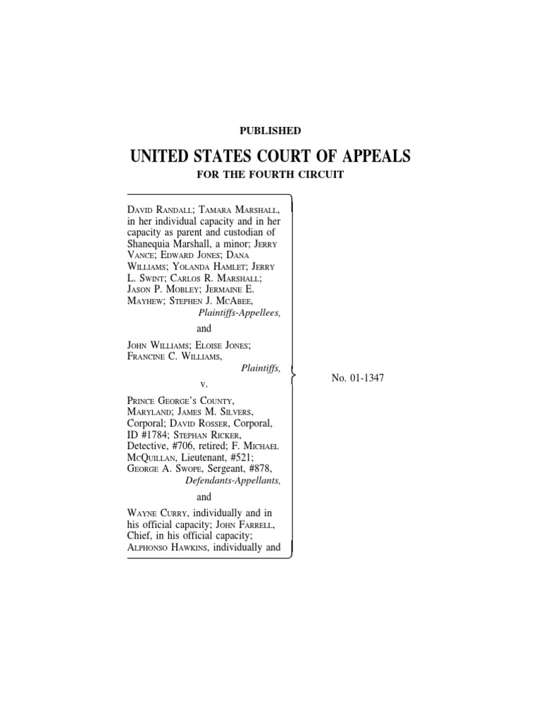Randall v. Prince George's County Appeal | PDF | Damages | Punitive Damages
