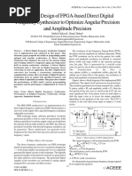 Adaptive Design of FPGA-based Direct Digital Frequency Synthesizer To Optimize Angular Precision and Amplitude Precision