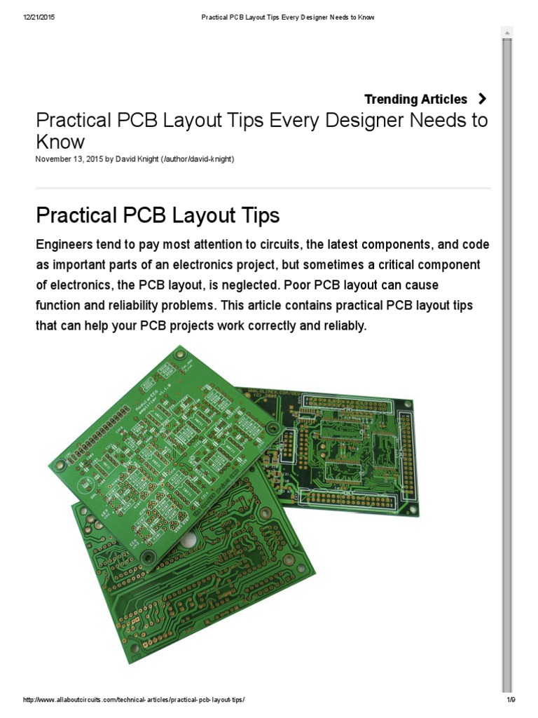 Practical Pcb Layout Tips - Fuse & Wiring Diagram
