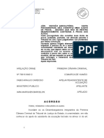 Acórdão - DECISÃO ABSOLUTÓRIA. CARTA PSICOGRAFADA NÃO CONSTITUI MEIO ILÍCITO DE PROVA