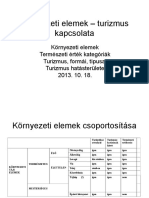 1. Környezeti Elemek - Turizmus Kapcsolata