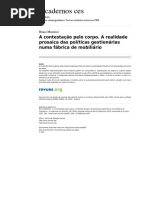 Contestacao Pelo Corpo _ a Realidade Prosaica Das Politicas Gestionarias Numa Fabrica de Mobiliario