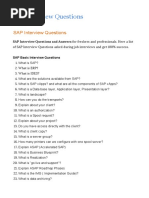 SAP Interview Questions and Answers - Top Interview Questions