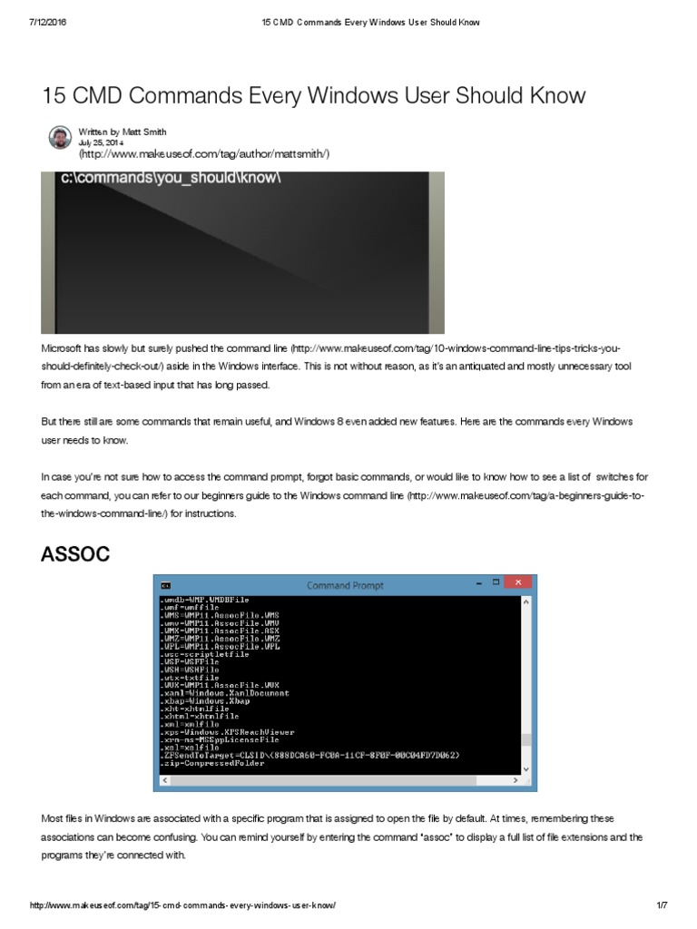 Essential CMD Commands for Windows Users | PDF | Command Line Interface ...