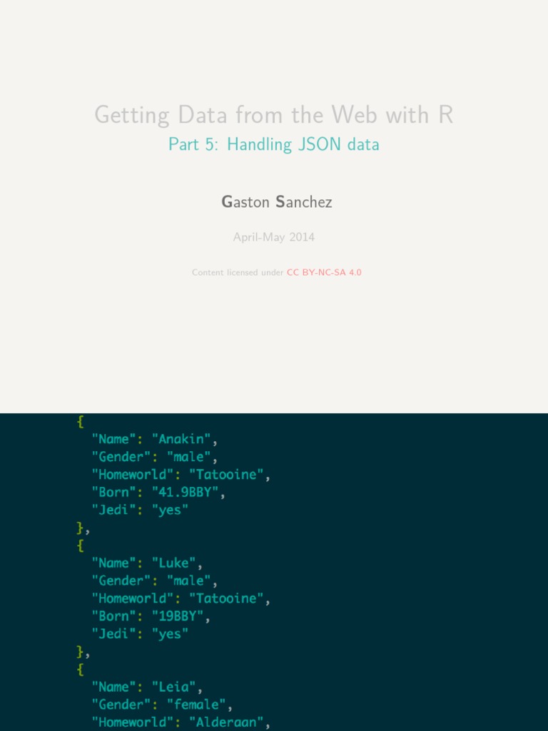 Handling JSON Data in R | PDF | Obi Wan Kenobi | Json