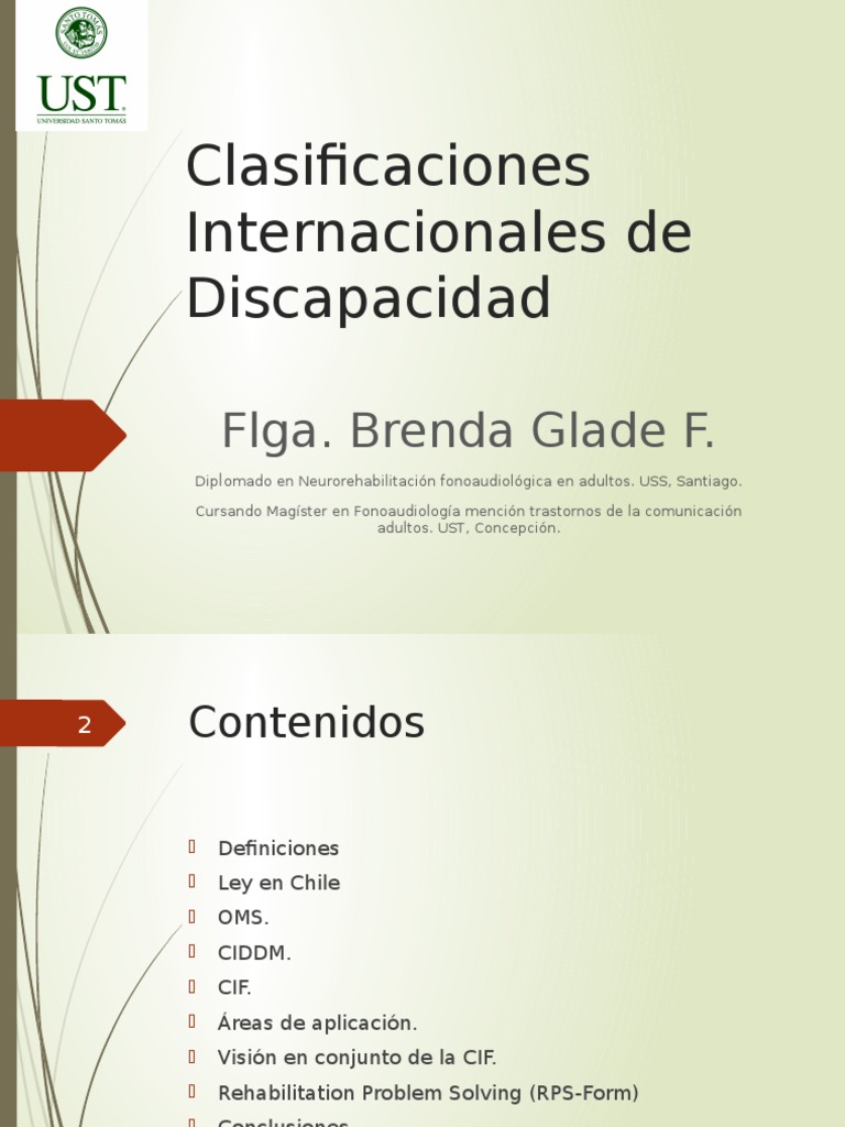 Clasificaciones de Discapacidad OMS | PDF | Invalidez | Salud y bienestar