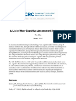 Non-Cognitive Skills Assessment Tools