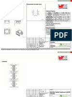 A Dimensions: (MM) B Recommended Land Pattern: (MM) : WE-FLEX+ Flexible Transformer For DC/DC Converter