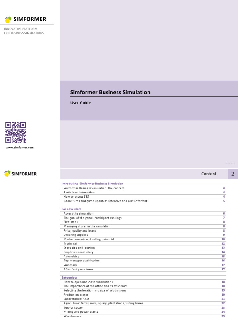 Simformer Business Simulation Guide | PDF | Sales | Simulation