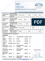 AVEVA Malaysia PDMS Training Schedule