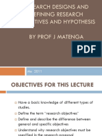 Objectives and Hypothesis