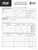 BCSP CSP Application Form