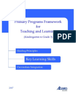 Primary Programs Framework For Teaching and Learning