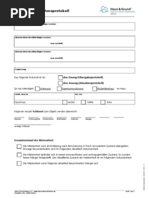 Abnahmeprotokoll