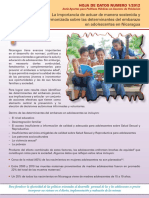 Hoja de Datos Implicaciones Embarazo Adolescente-UNFPA-NICARAGUA PDF