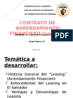 Presentación Arrendamiento Financiero. Grupo 15