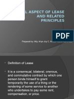 1. Legal Aspect of Lease and Related Principles