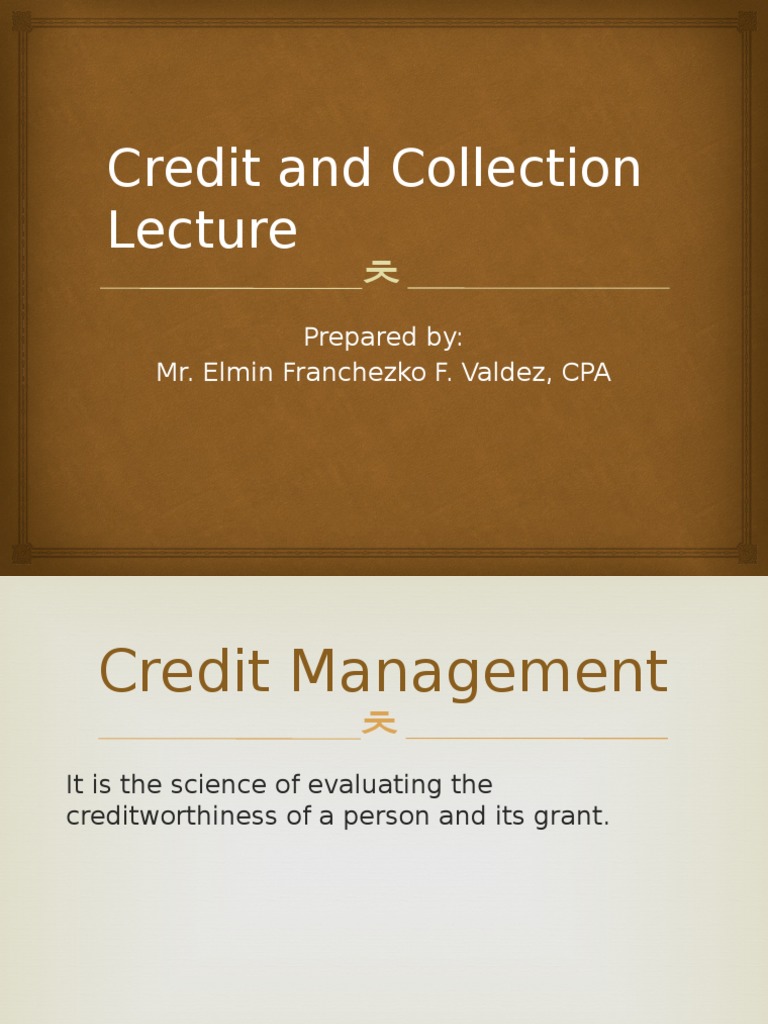 Credit and Collection Management Guide | PDF