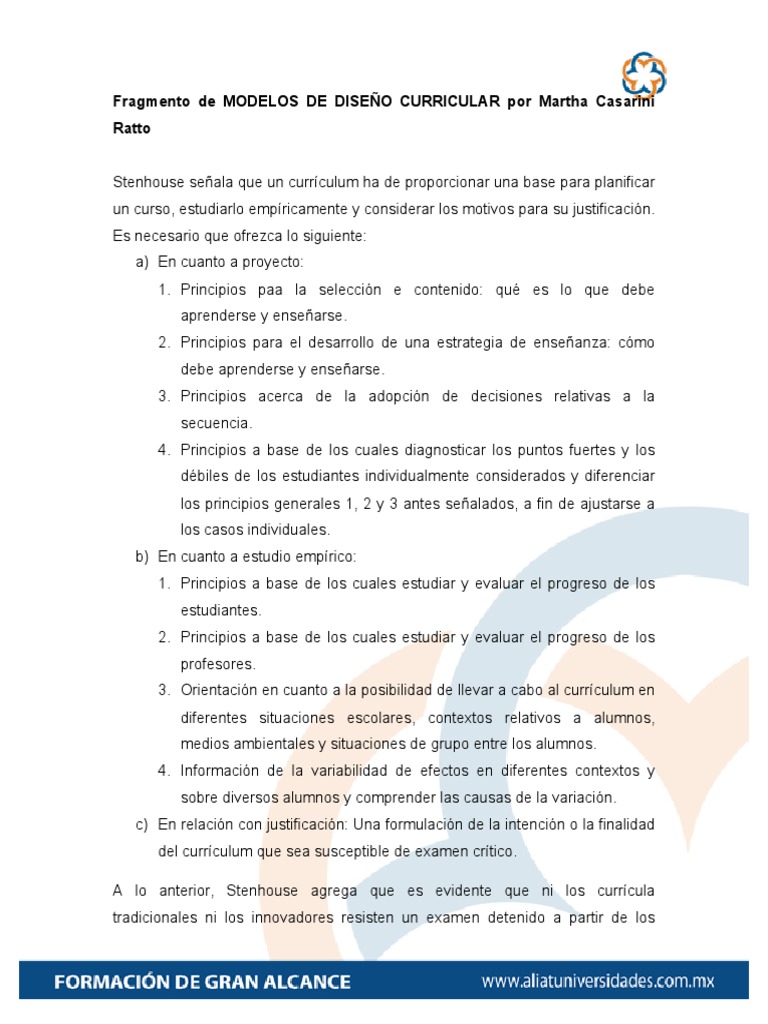 15 Modelos de Diseno Curricular | PDF | Plan de estudios | Diseño