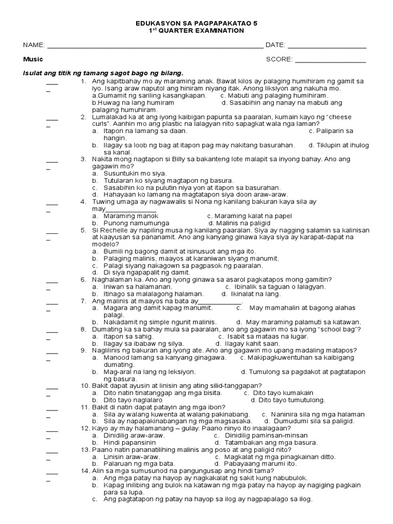 Creative writing 1st quarter exam 04 picture
