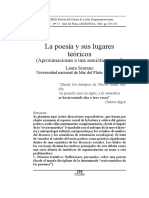 Scarano, Laura. La Poesía y Sus Lugares Teóricos (Aproximaciones A Una Semiótica Social)