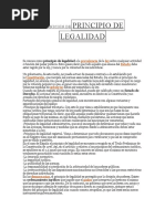 Definición Deprincipio de Legalidad