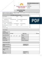 Application Form 2016-17 of AUW
