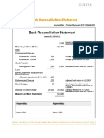 Bank Reconciliation Statement