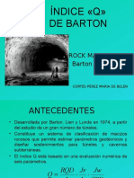 Índice Q de Barton para evaluación de calidad de macizos rocosos