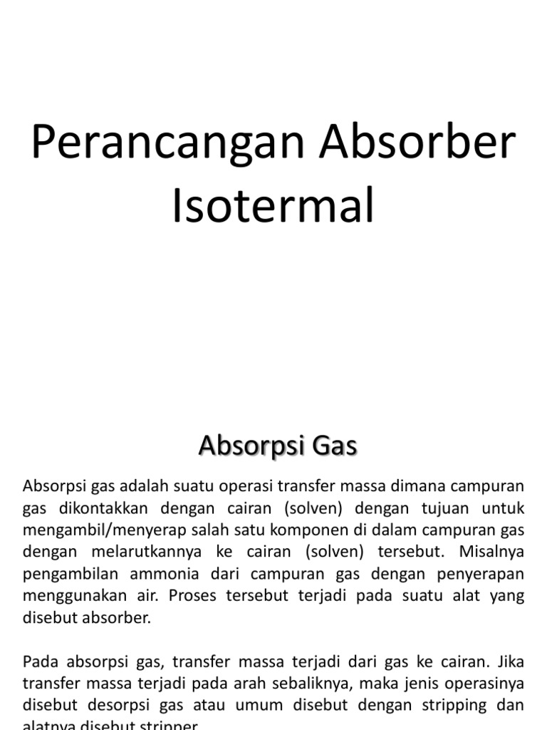 Perancangan Kolom Absorber Gas | PDF