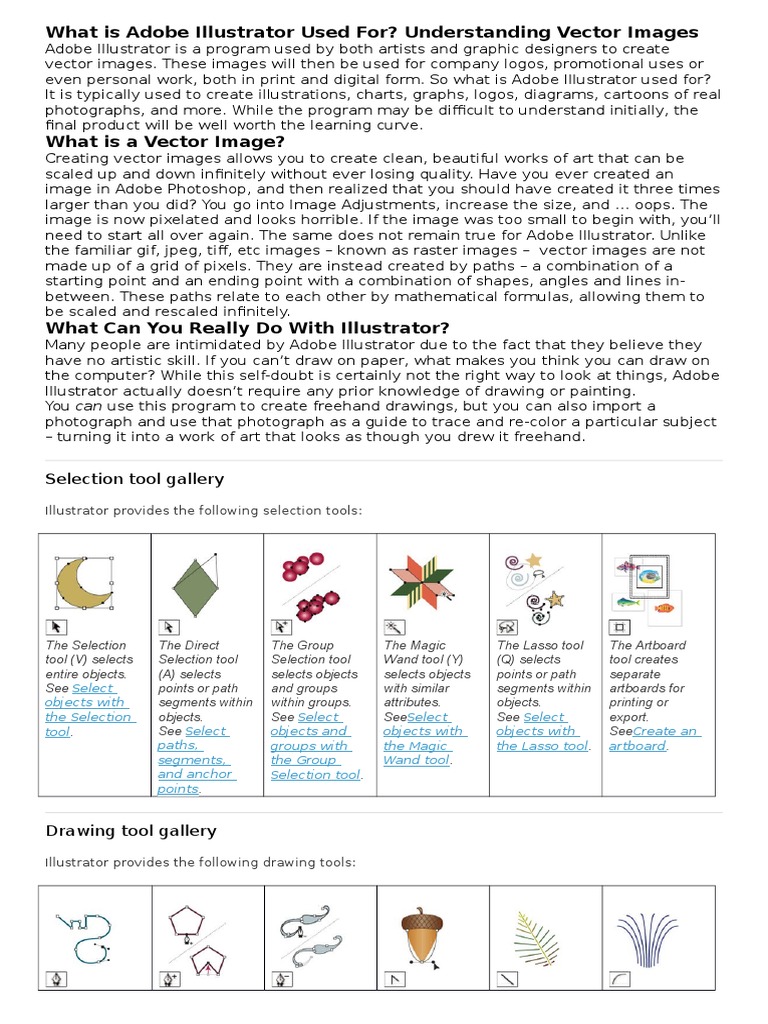 Adobe Illustrator Tools Gallery | PDF | Adobe Illustrator | Rectangle