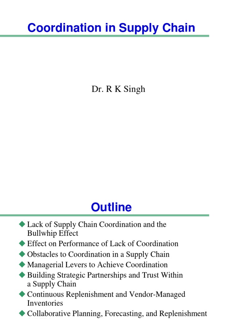 Coordination in Supply Chain | PDF | Supply Chain | Incentive