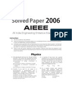  JEE MAIN Solved Paper 2006