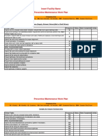 Facility Preventive Maintenance Schedule Template Printable PDF