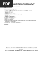 Tugas Terstruktur 1 Matematika Kelas 7