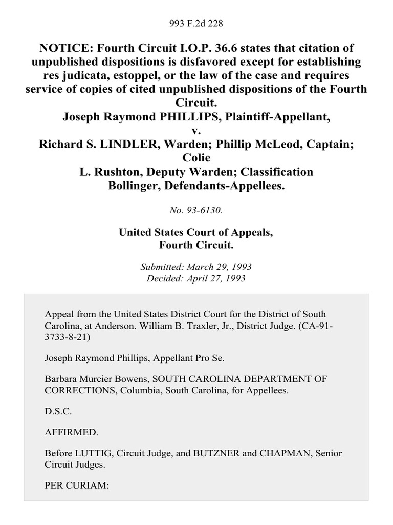 United States Court of Appeals, Fourth Circuit | PDF | United States ...