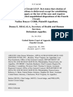 Nadine Bouyer Cobb v. Donna E. Shalala, Secretary of Health and Human Services, 51 F.3d 265, 4th Cir. (1995)