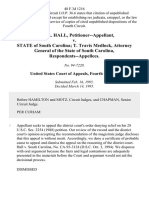 Eddie L. Hall v. State of South Carolina T. Travis Medlock, Attorney General of The State of South Carolina, 48 F.3d 1216, 4th Cir. (1995)