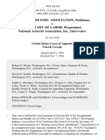 Forging Industry Association v. Secretary of Labor, National Arborist Association, Inc., Intervenor, 748 F.2d 210, 4th Cir. (1984)