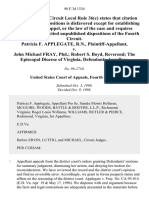 Patricia F. Applegate, R.N. v. John Michael Fray, Phd. Robert S. Boyd, Reverend The Episcopal Diocese of Virginia, 98 F.3d 1334, 4th Cir. (1996)