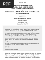 21 Employee Benefits Cas. 1250, Pens. Plan Guide (CCH) P 23935u Nancy Martin v. Blue Cross & Blue Shield of Virginia, Inc., 115 F.3d 1201, 4th Cir. (1997)