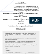 Chesapeake and Potomac Telephone Co., Inc., Peltor, Inc. v. American Telephone and Telegraph Company, 812 F.2d 1400, 4th Cir. (1987)