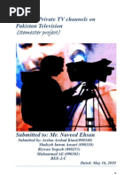 Download Air University Semester project on Impacts of private chanels on PTV by Arslan Kiani SN32156126 doc pdf
