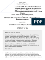 Ada T. Smith v. Bowen, Sec., Department of Health & Human Services, 869 F.2d 594, 4th Cir. (1989)