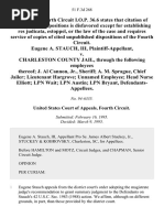 Eugene A. Stauch, III v. Charleston County Jail, Through the Following Employees Thereof J. Al Cannon, Jr., Sheriff A. M. Sprague, Chief Jailer Lieutenant Hargrove Unnamed Employee Head Nurse Elliott Lpn Wait Lpn Austin Lpn Bryant, 51 F.3d 268, 4th Cir. (1995)