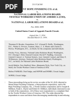Mount Hope Finishing Co. v. National Labor Relations Board. Textile Workers Union of America (Cio) v. National Labor Relations Board, 211 F.2d 365, 4th Cir. (1954)