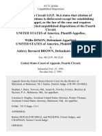 United States of America, Plantiff-Appellee v. Willie Dixon, United States of America v. Aubrey Bernard Brown, 937 F.2d 604, 4th Cir. (1991)