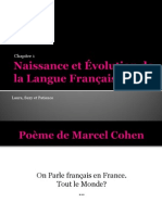 Naissance Et Évolution de La Langue Française Presentation