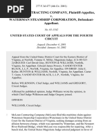 McLean Contracting Company v. Waterman Steamship Corporation, 277 F.3d 477, 4th Cir. (2002)