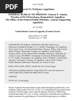 David Yi v. Federal Bureau of Prisons Vanessa P. Adams, Warden of Fci-Petersburg, the Office of the Federal Public Defender, Amicus Supporting, 412 F.3d 526, 4th Cir. (2005)